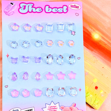 Adornos de cristal para uñas DIY con brillo de cuento de hadas