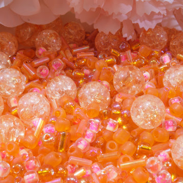 Rosa Mandarina - Cuentas de semillas Mini cuentas de alta calidad - Shine Shine DIY