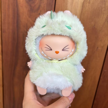 Conjunto de dinosaurio de peluche para muñecas de 17 cm (ajuste optimizado Labubu)