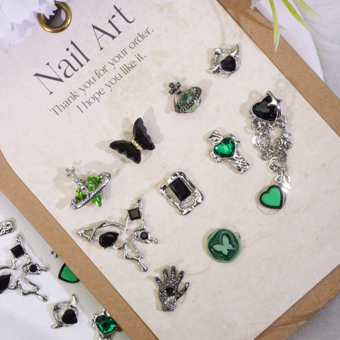 Green Shadow-Shine Shine DIY Metal Nail Charms