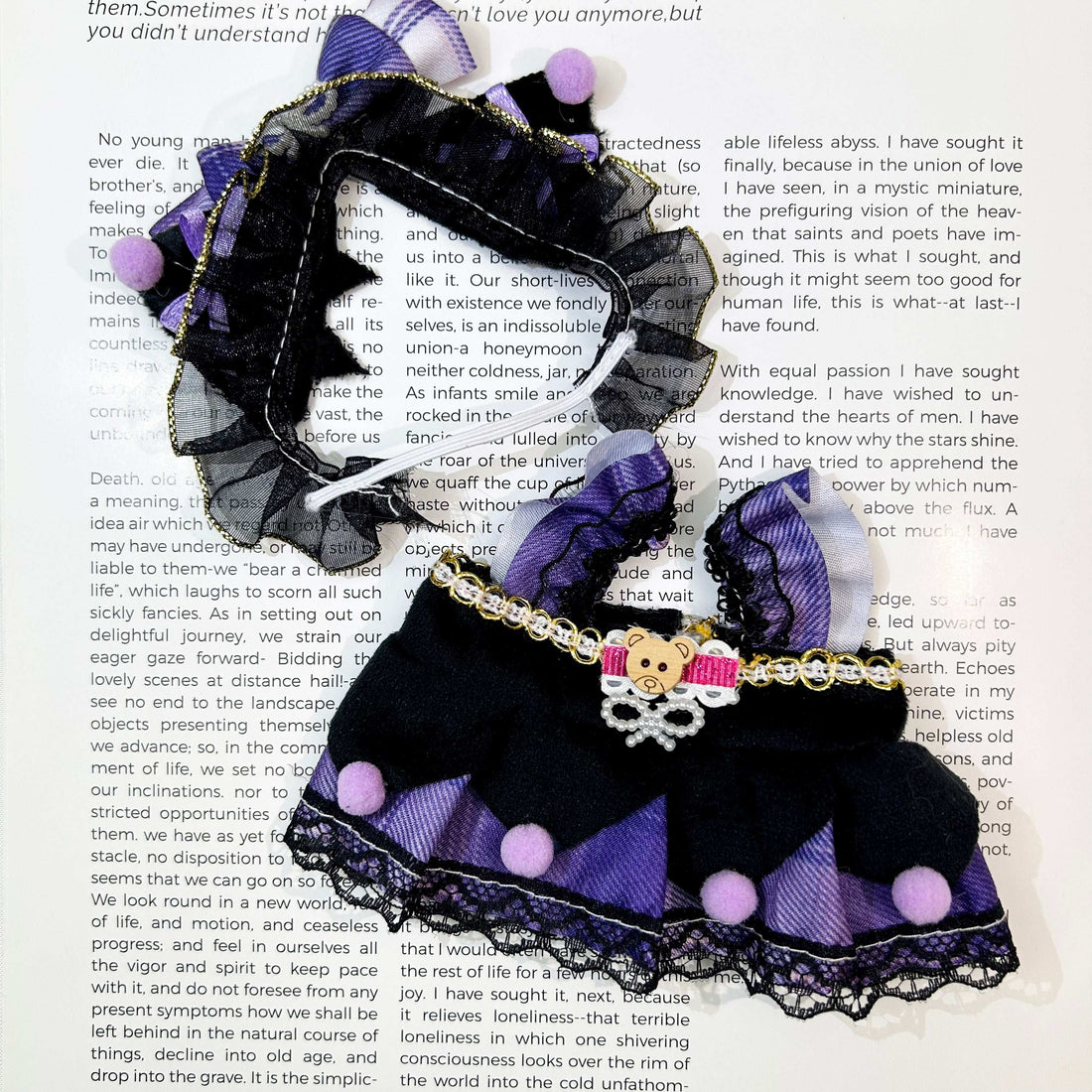 Nocturne's Lolita Waltz set-for 17cm Dolls (Labubu-Optimized Fit）