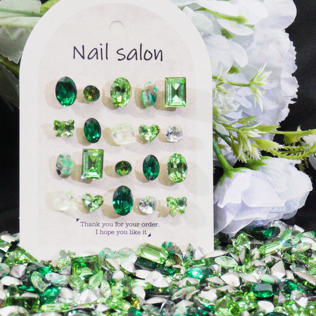 Verdant Gleam-Shine Shine DIY K9 Nail Charms