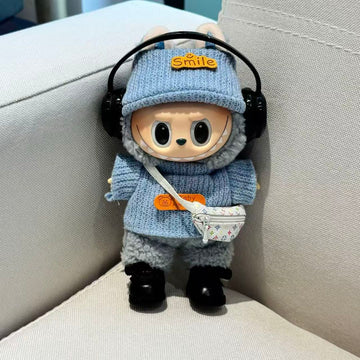 [WY-80]Icy Blue Crochet Set-for 17cm Dolls (Labubu-Optimized Fit)