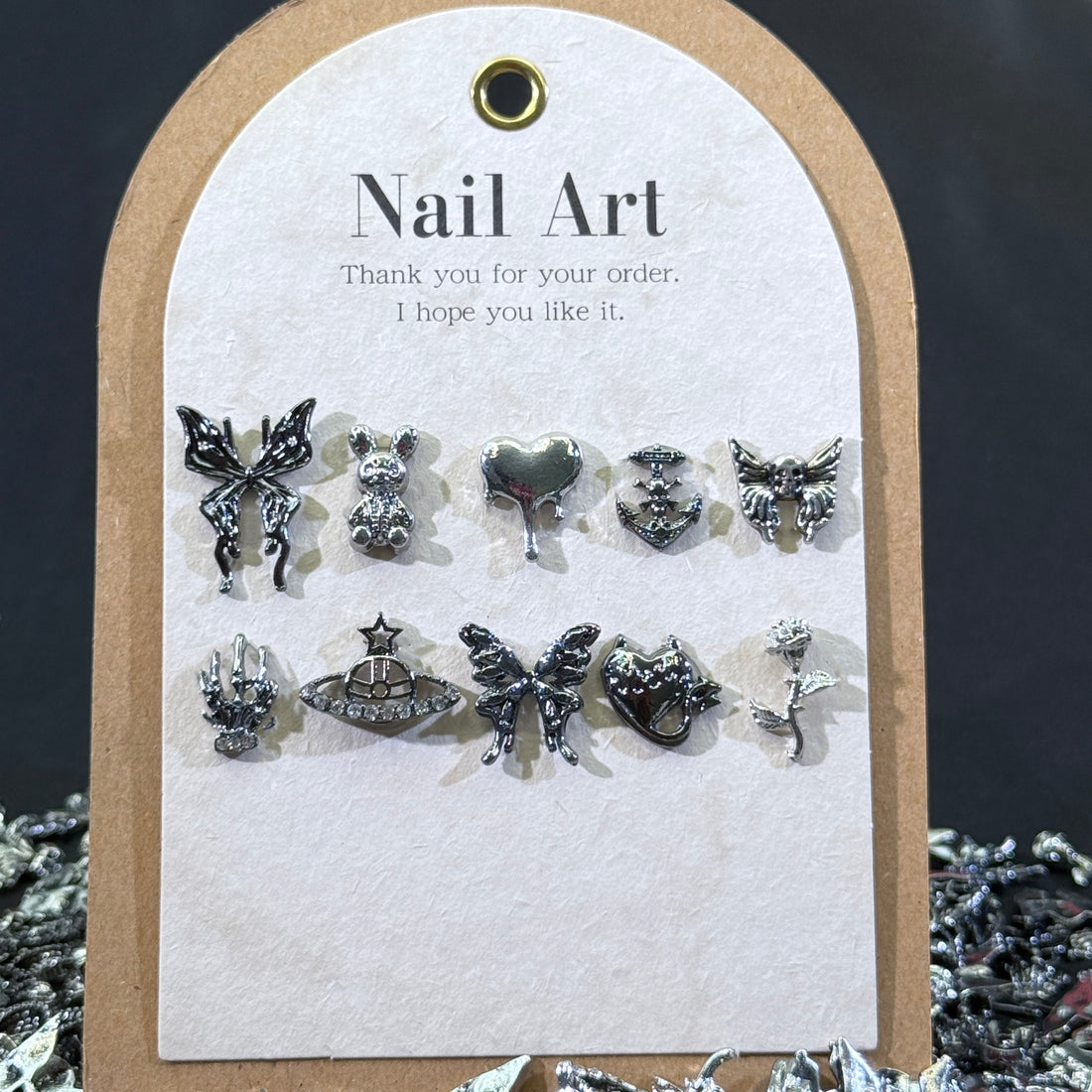 Adornos metálicos para uñas DIY "Viper's Embrace-Shine Shine"