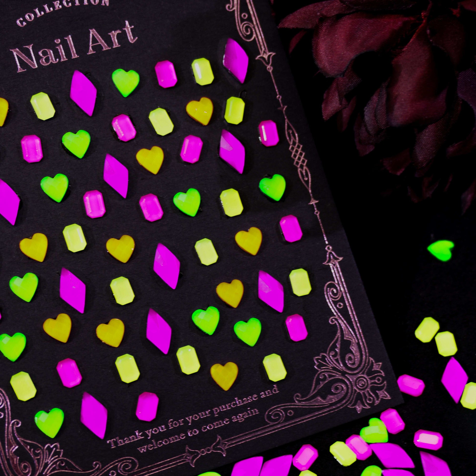 Neon Pixel-Shine Shine DIY Resin Nail Charms