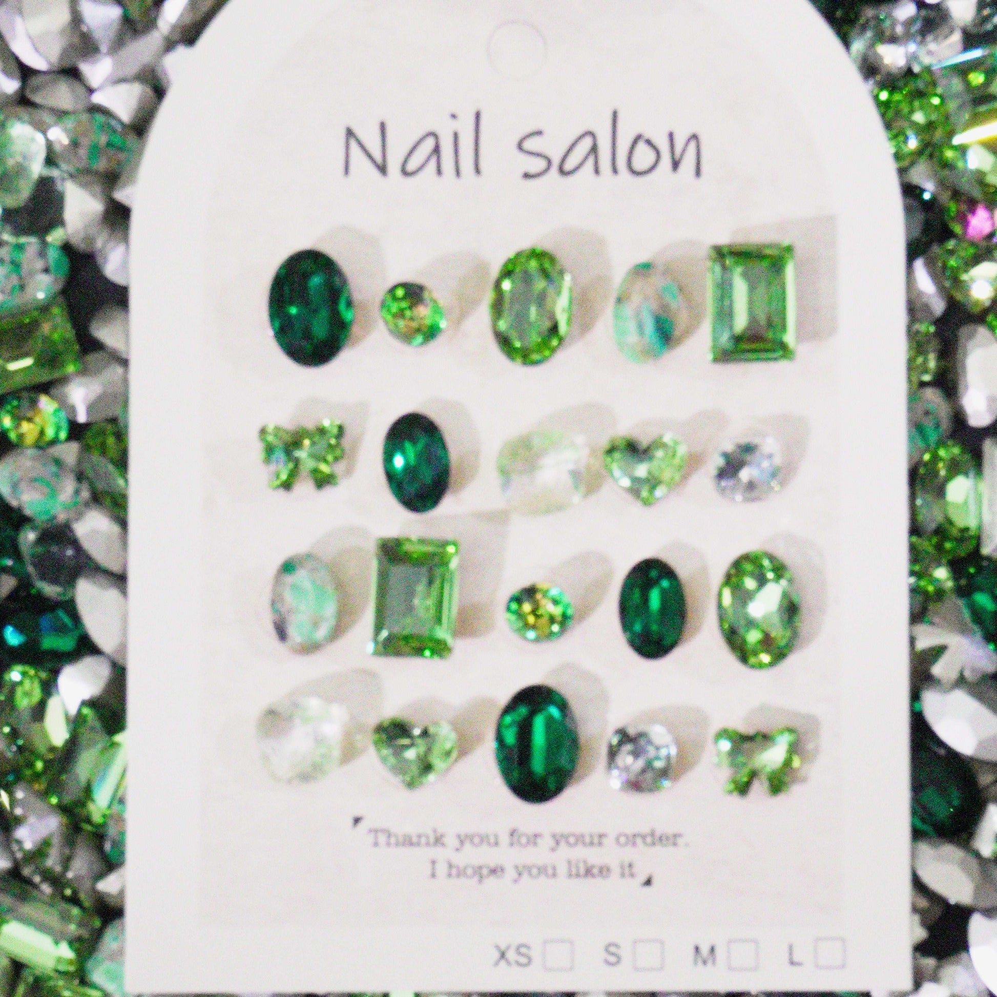 Verdant Gleam-Shine Shine DIY K9 Nail Charms