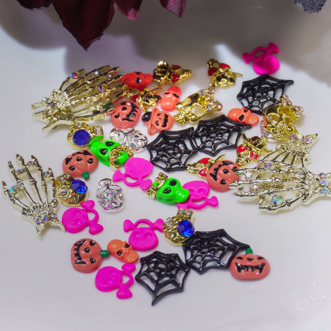 Colorful Halloween-Shine Shine DIY Metal Nail Charms