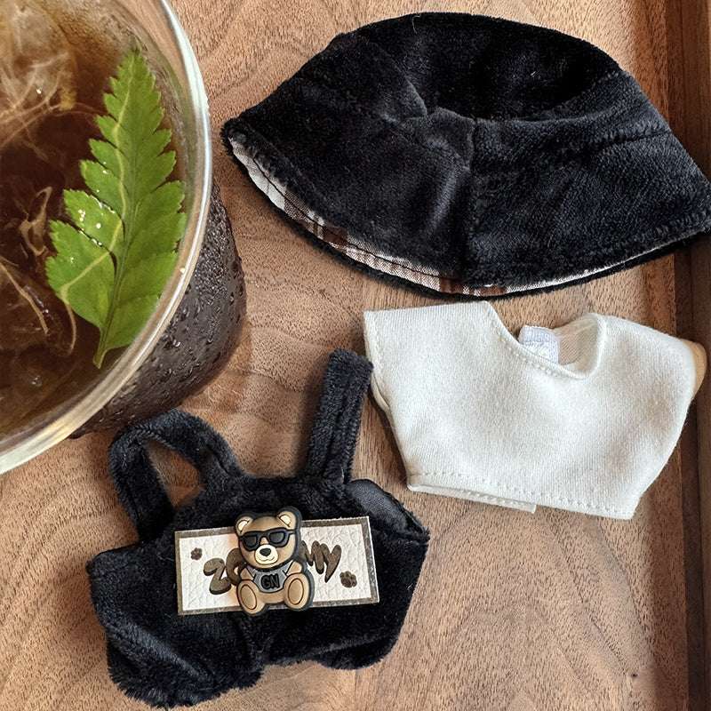 Bourbon Bear set-for 17cm Dolls (Labubu-Optimized Fit）⚪