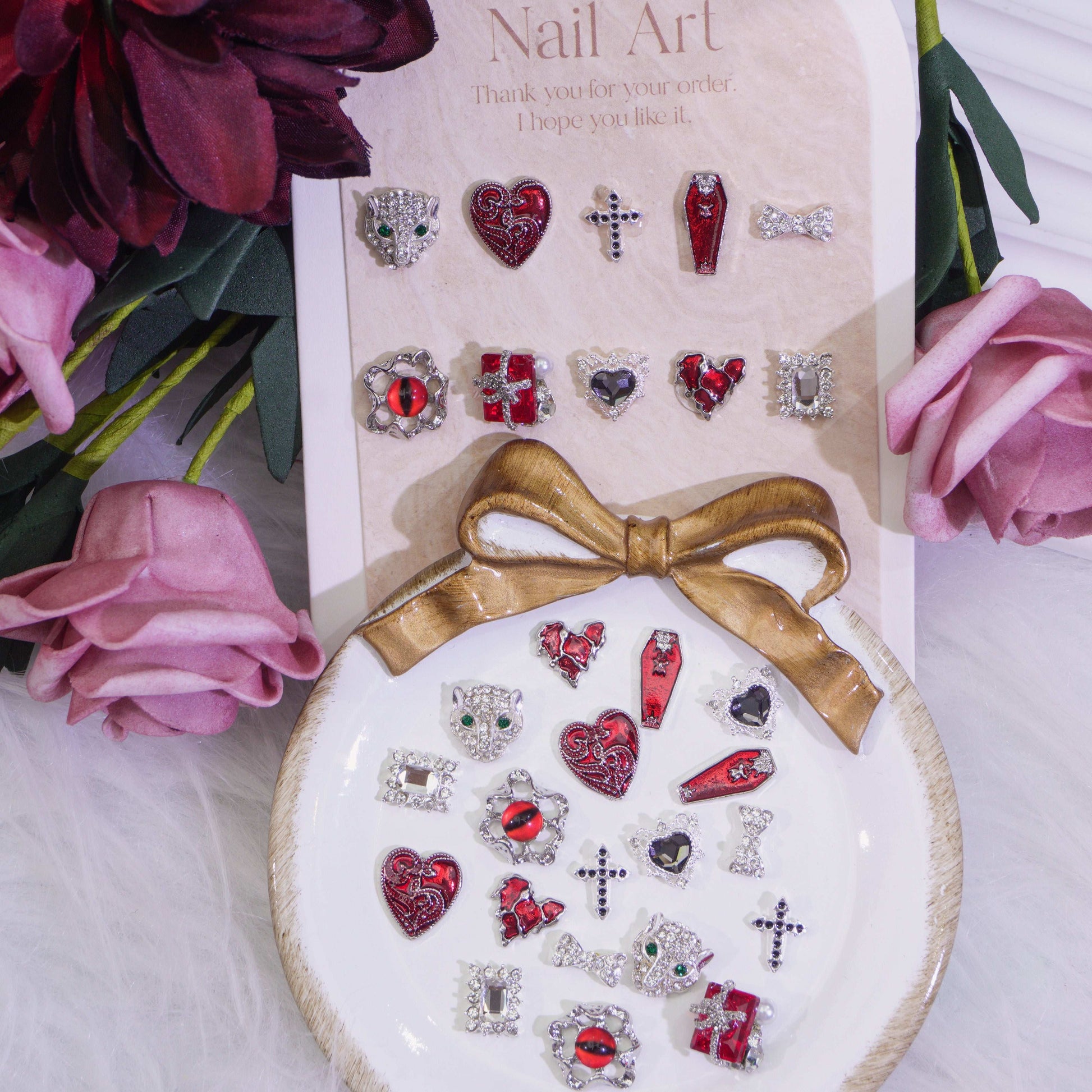 Crimson Panther-Shine Shine DIY Metal Nail Charms