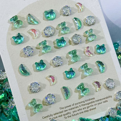 Emerald Green-Shine Shine DIY  Resin Nails/Charms