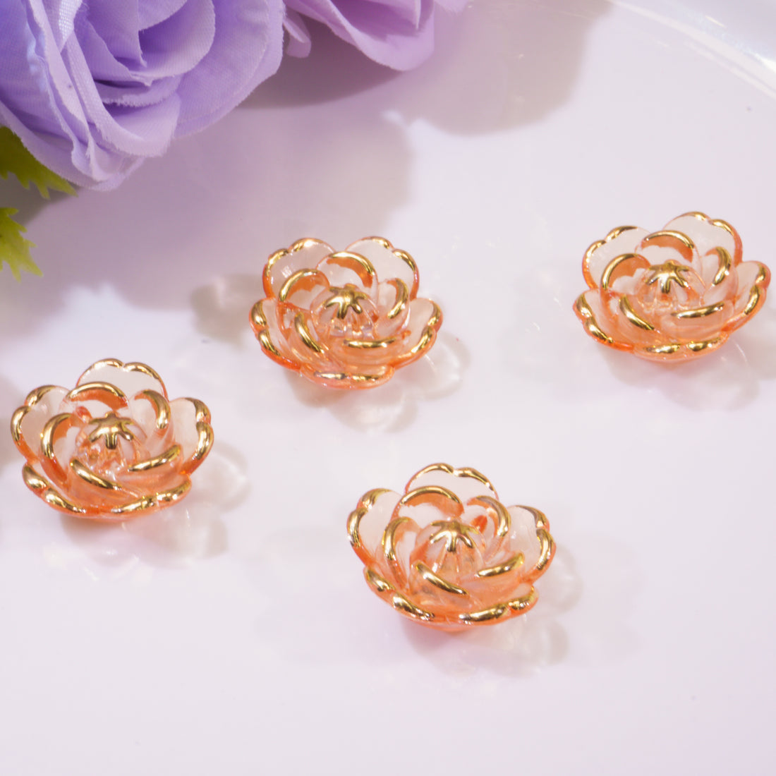 Rosa Mandarina - Cuentas de semillas Mini cuentas de alta calidad - Shine Shine DIY