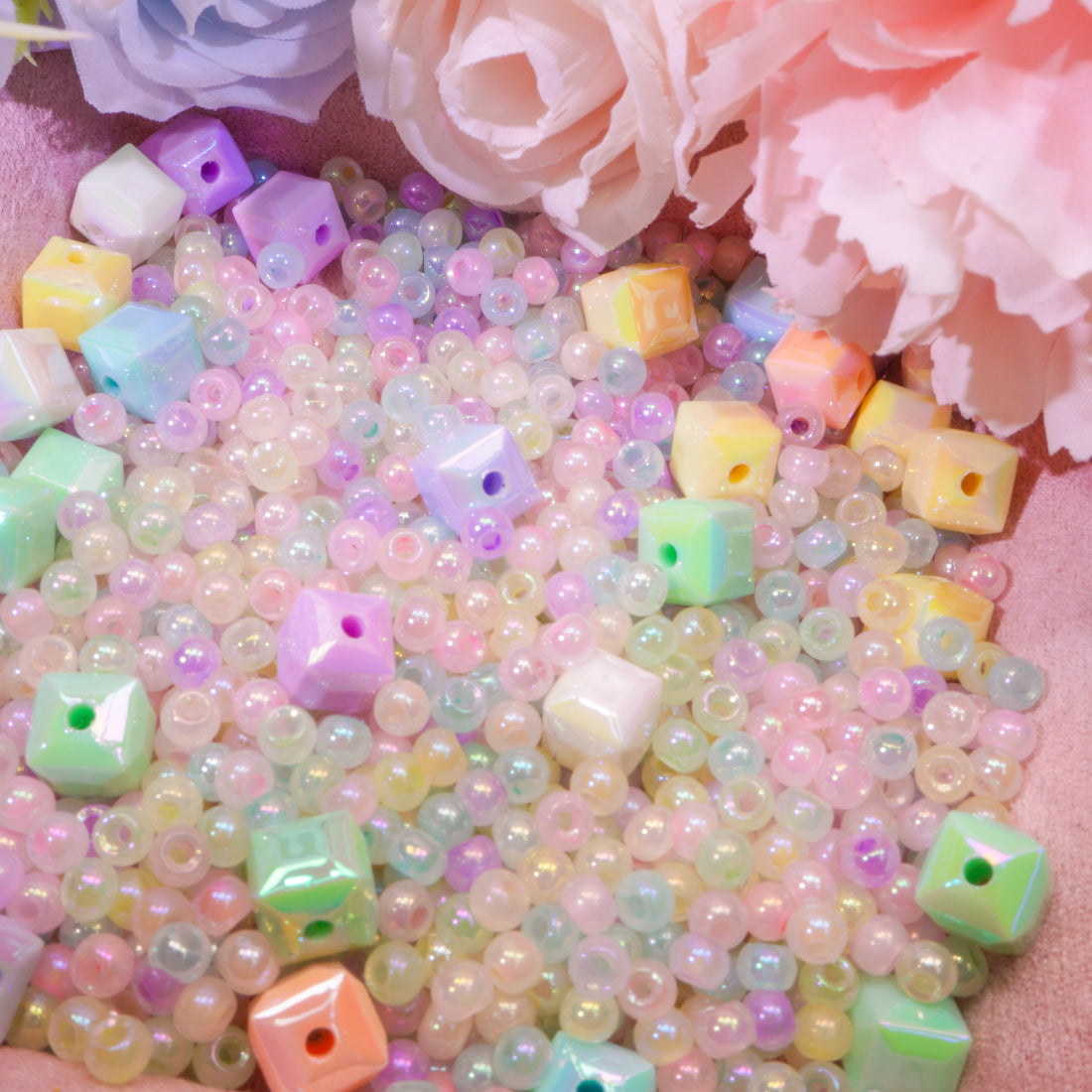 Pastel dulce - mini cuentas de semillas