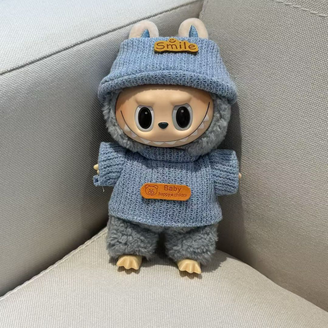 [WY-80]Icy Blue Crochet Set-for 17cm Dolls (Labubu-Optimized Fit)