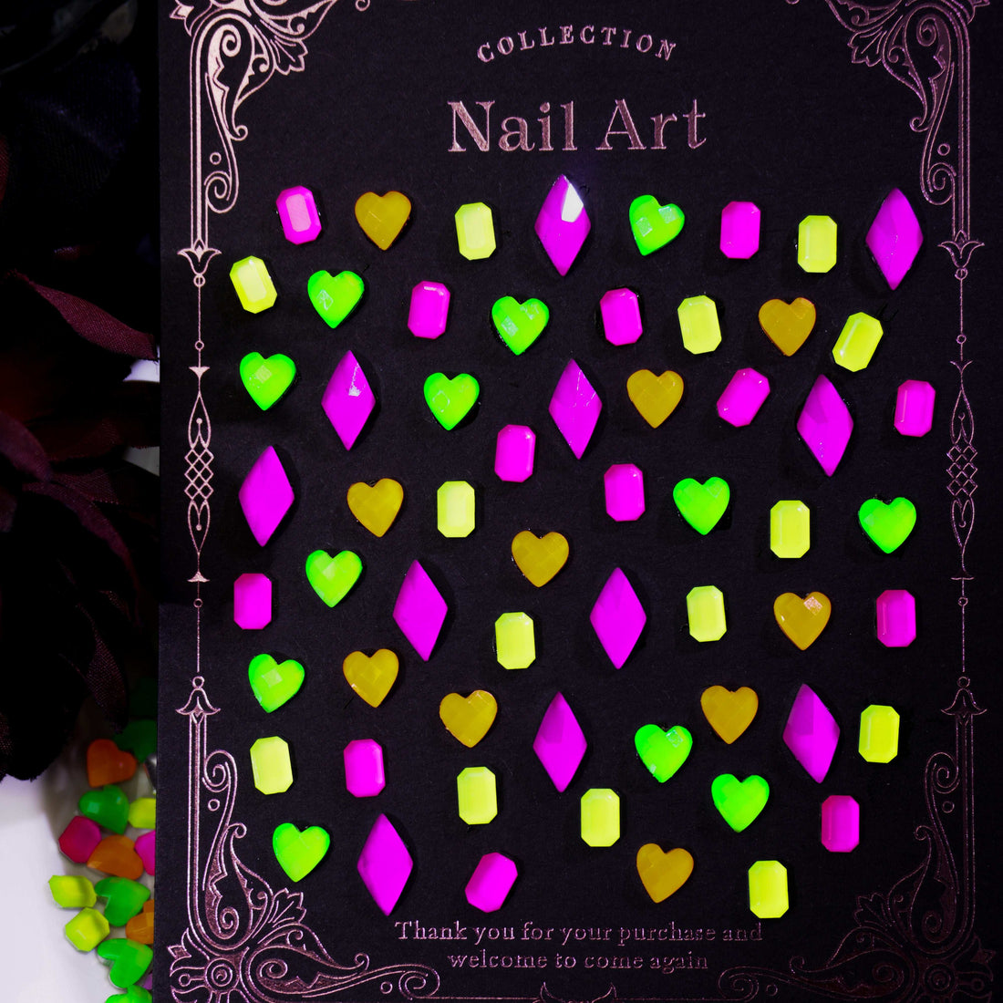 Neon Pixel-Shine Shine DIY Resin Nail Charms