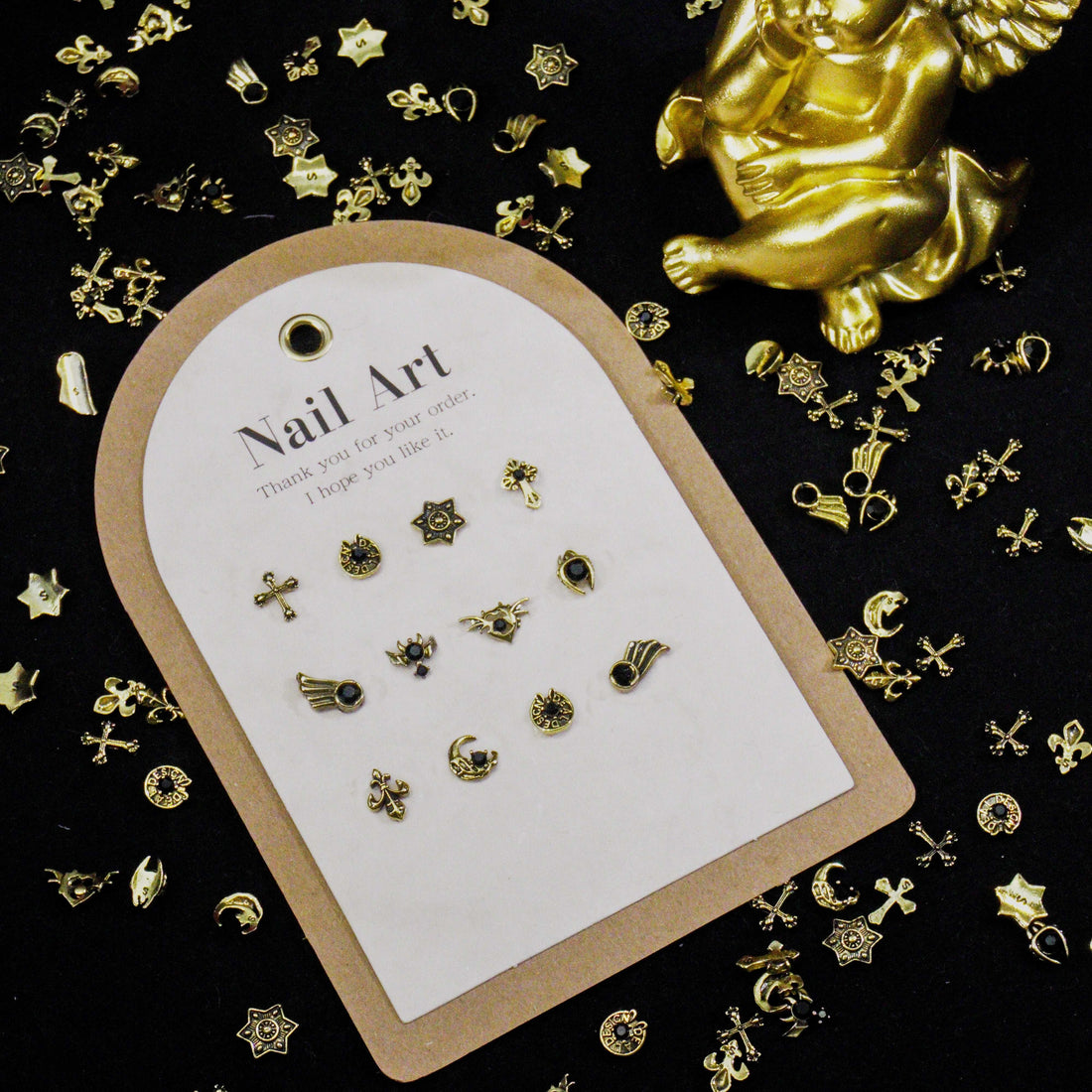 Golden Creed-Shine Shine DIY Metal  Nail Charms