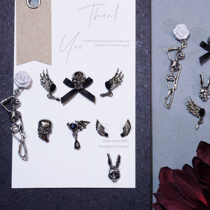 Dance with skeleton-Shine Shine DIY Metal  Nails/Charms