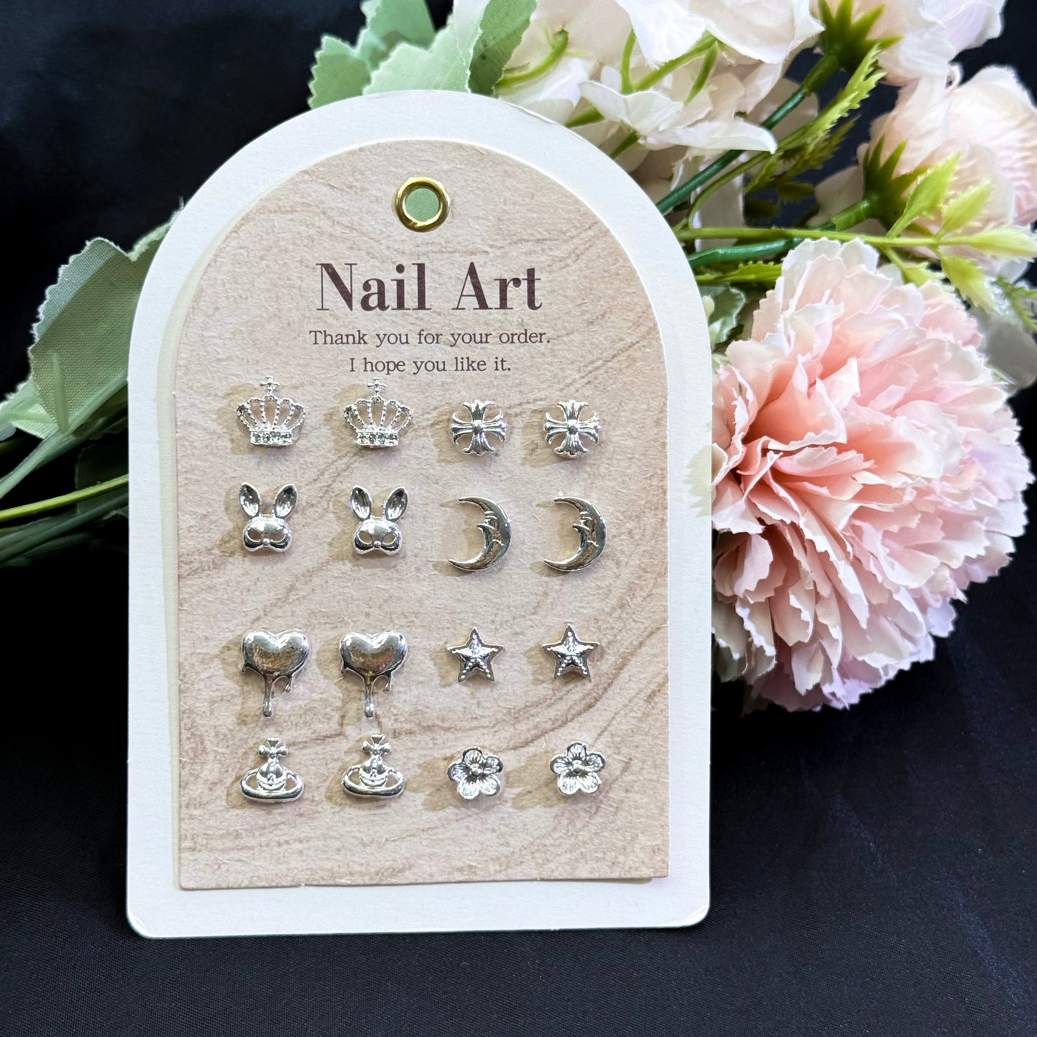 Adornos de cristal para uñas DIY con brillo de cuento de hadas