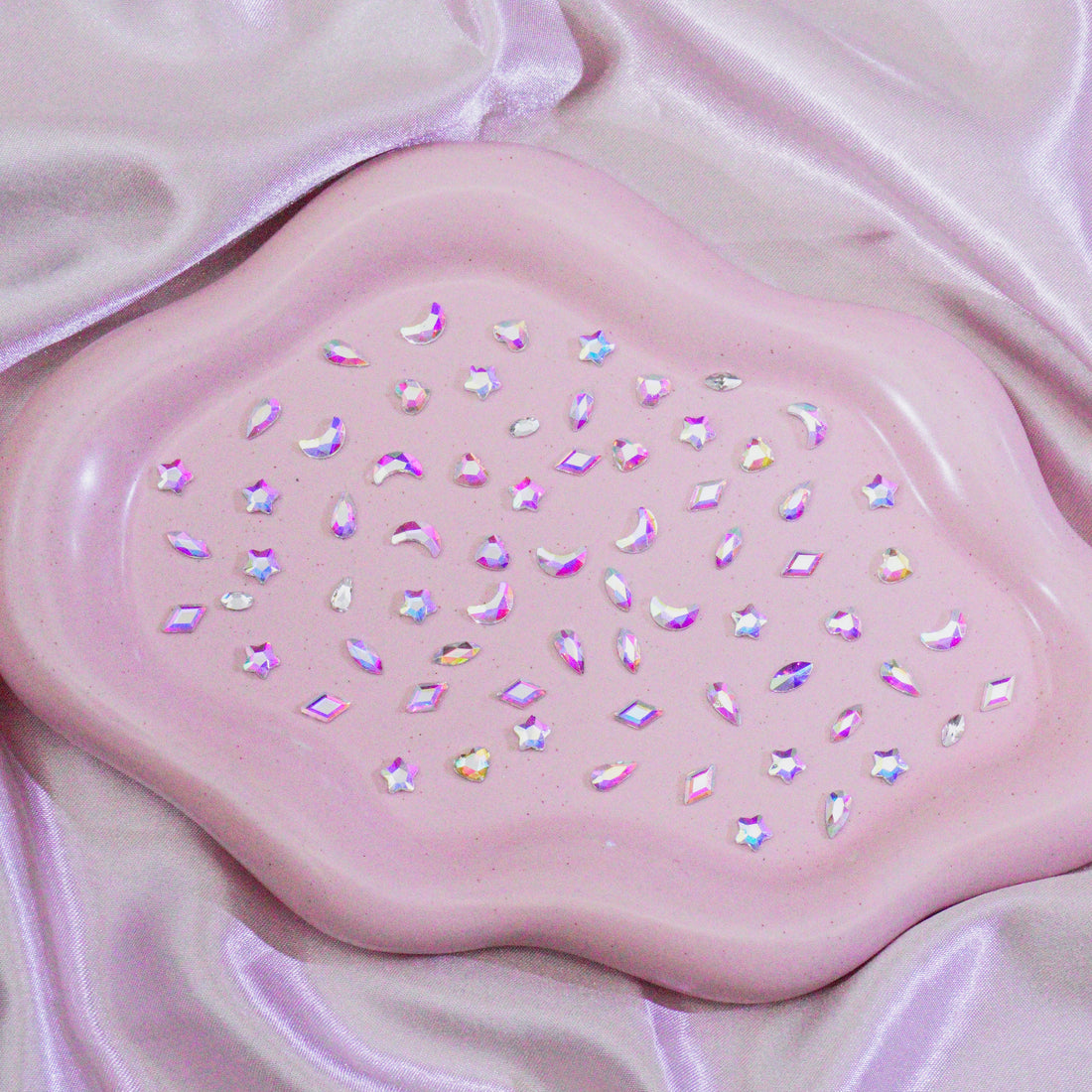 DuoTone Delight - Adornos de cristal para uñas DIY con brillo