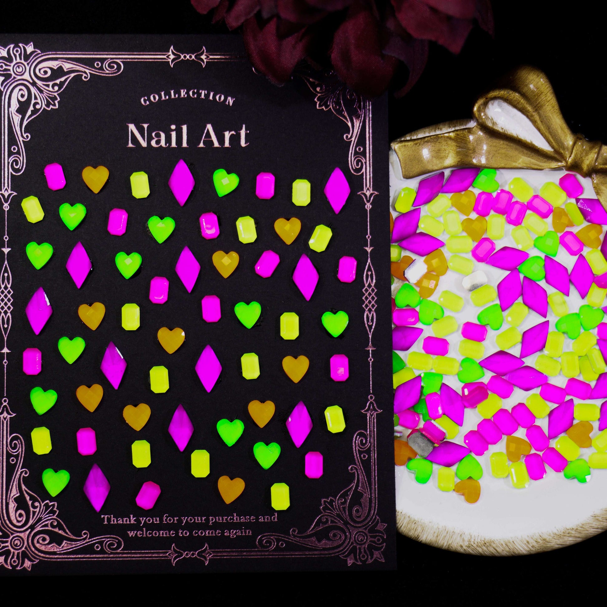 Neon Pixel-Shine Shine DIY Resin Nail Charms