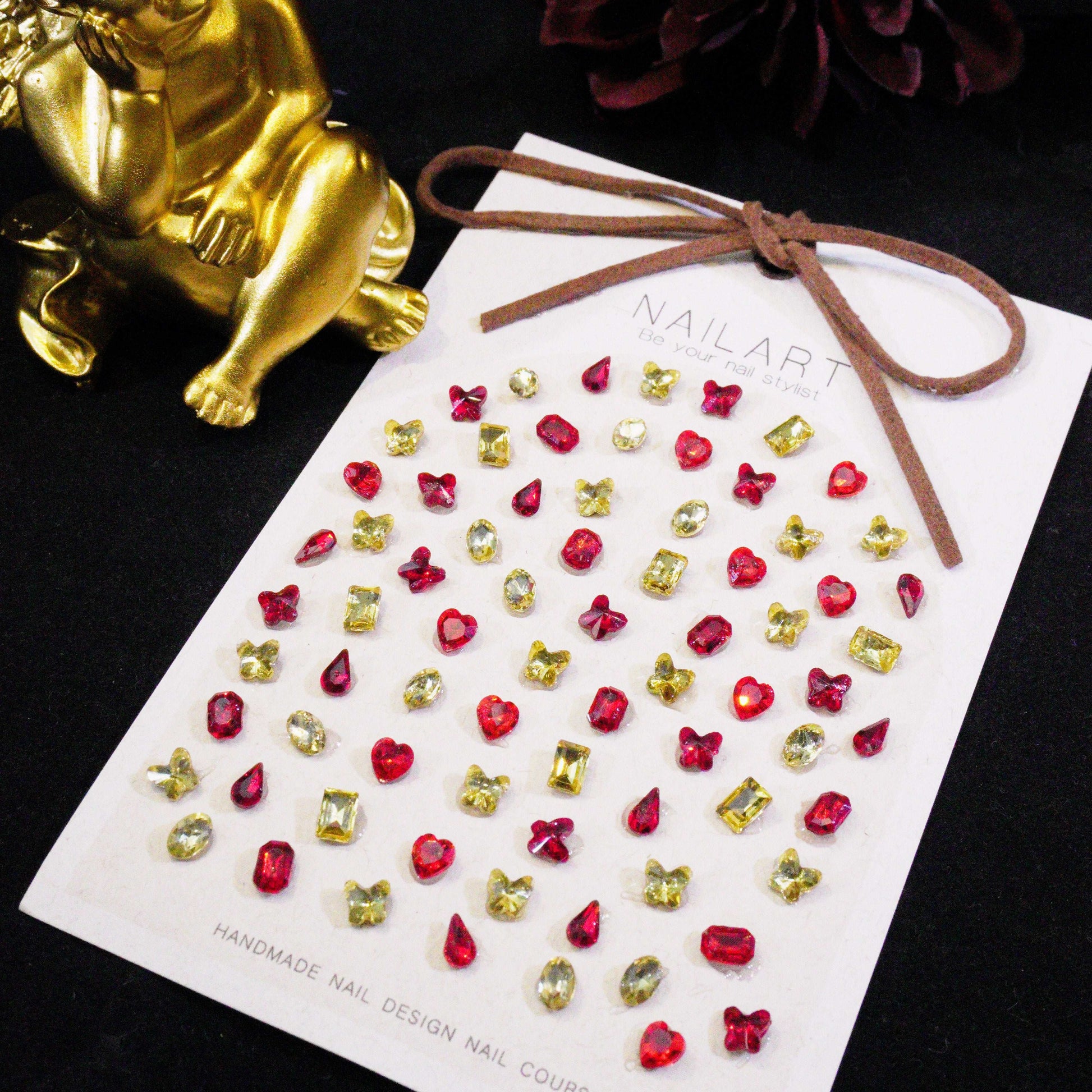 Ruby Radiance-Shine Shine DIY Glass Nail Charms