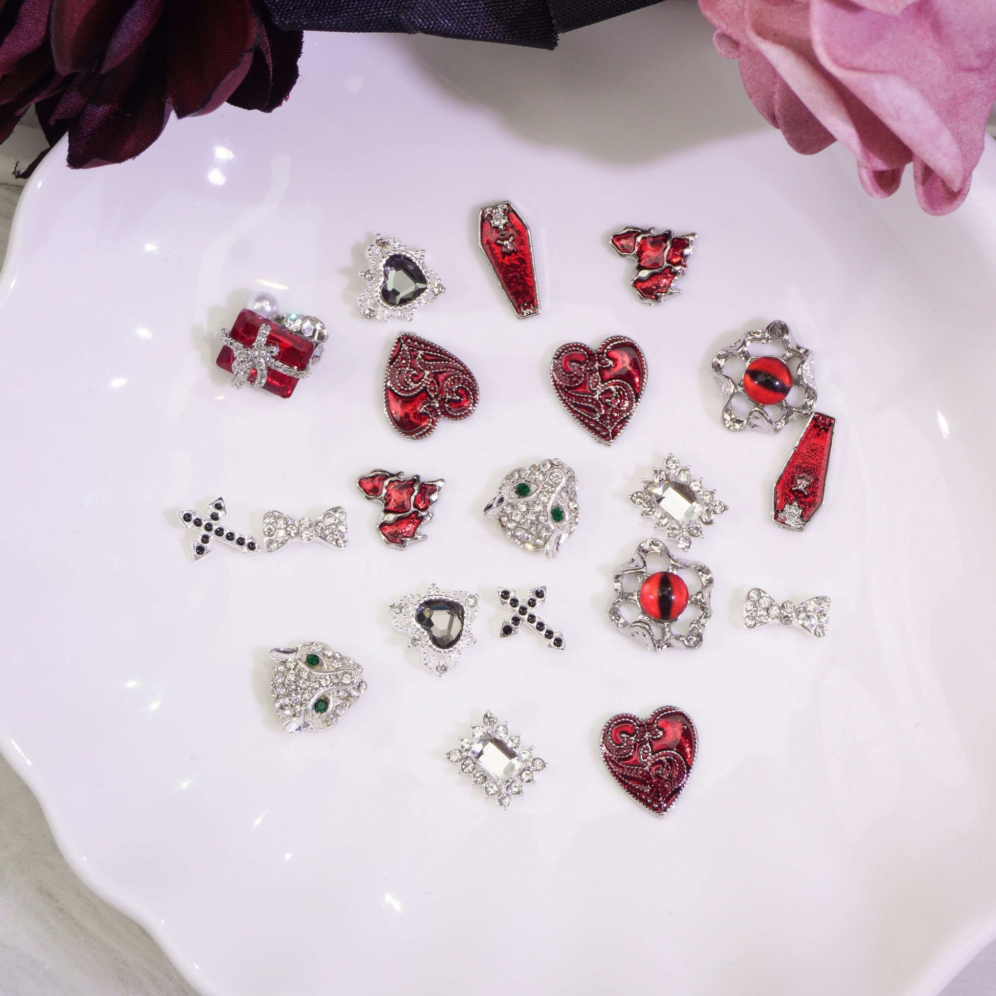Crimson Panther-Shine Shine DIY Metal Nail Charms
