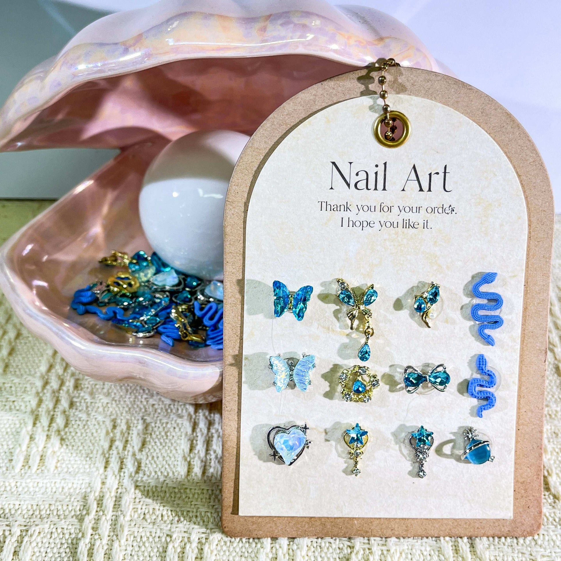 Blue Enchantress-Shine Shine DIY Metal Nail Charms