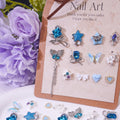 Azure Sky-Shine Shine DIY Metal Nail Charms