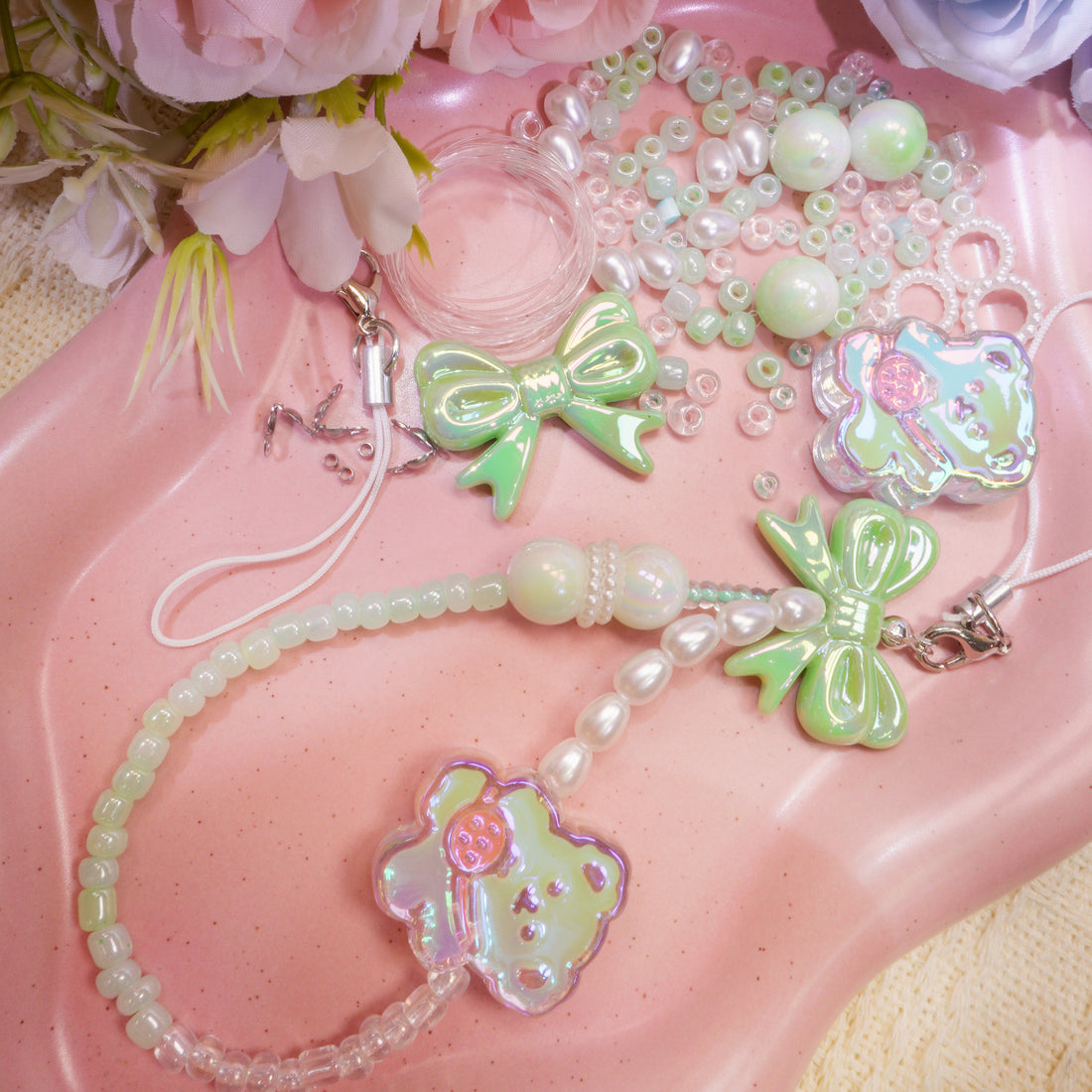 Bear Bow Bliss - DIY Phone Charm Strap Kit