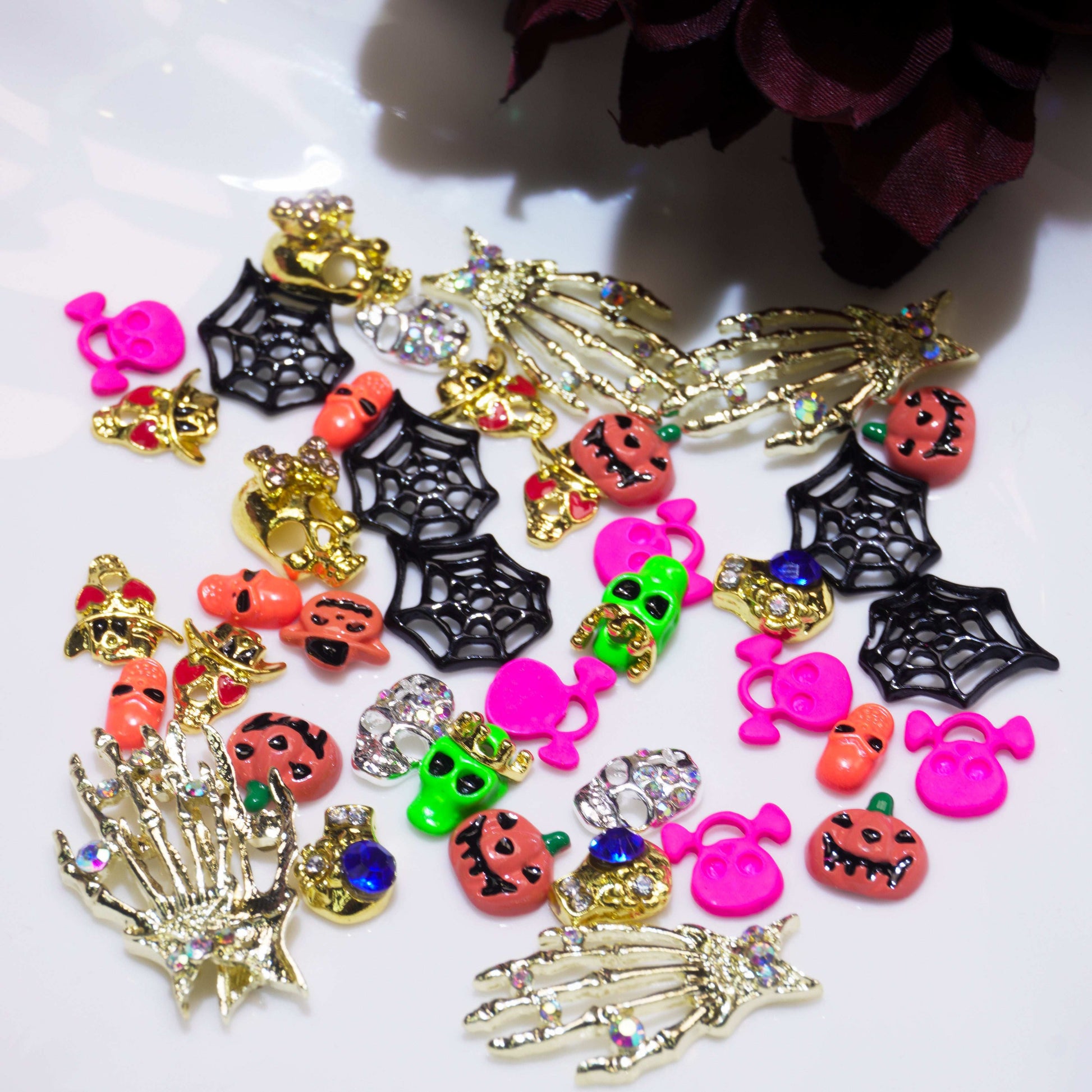 Colorful Halloween-Shine Shine DIY Metal Nail Charms