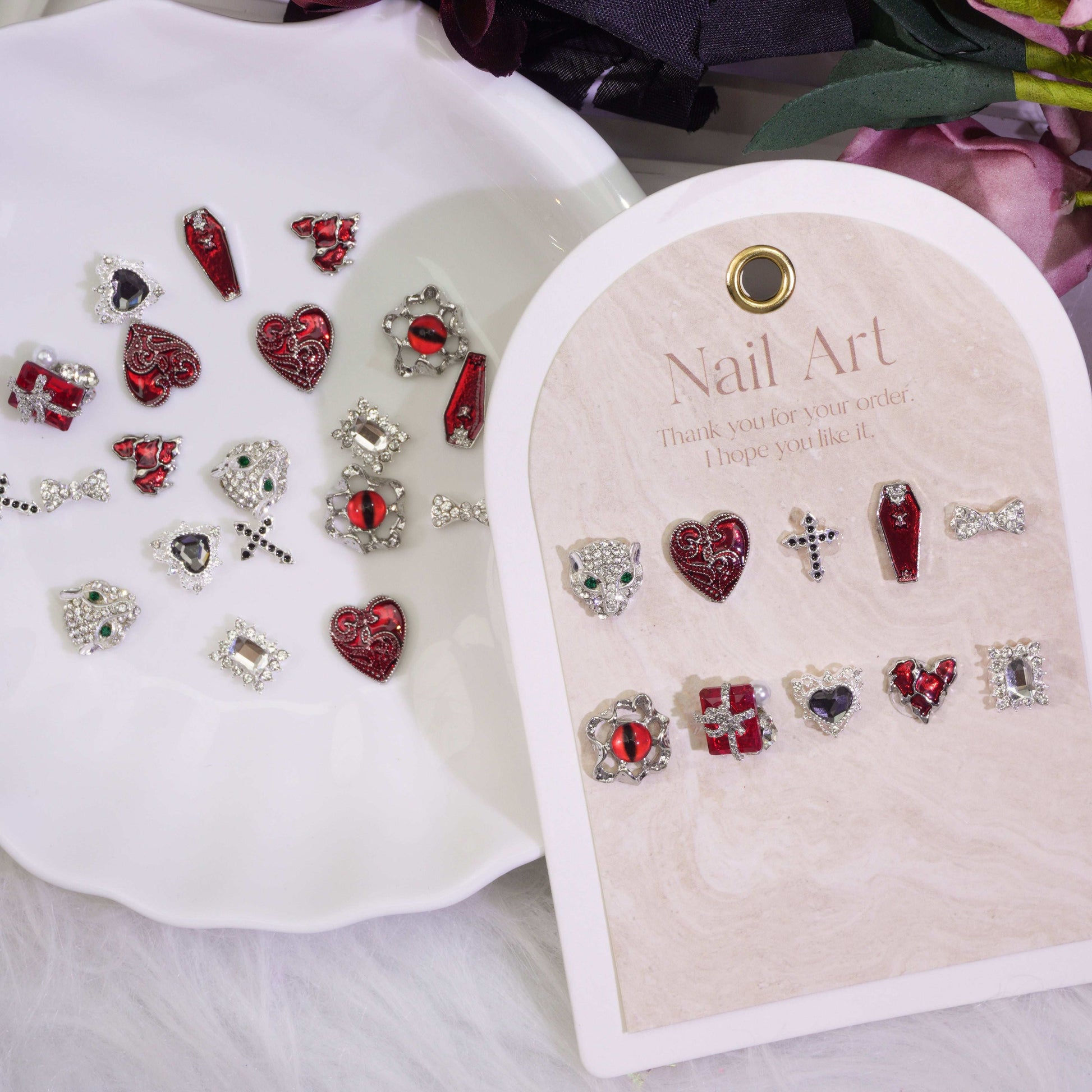 Crimson Panther-Shine Shine DIY Metal Nail Charms