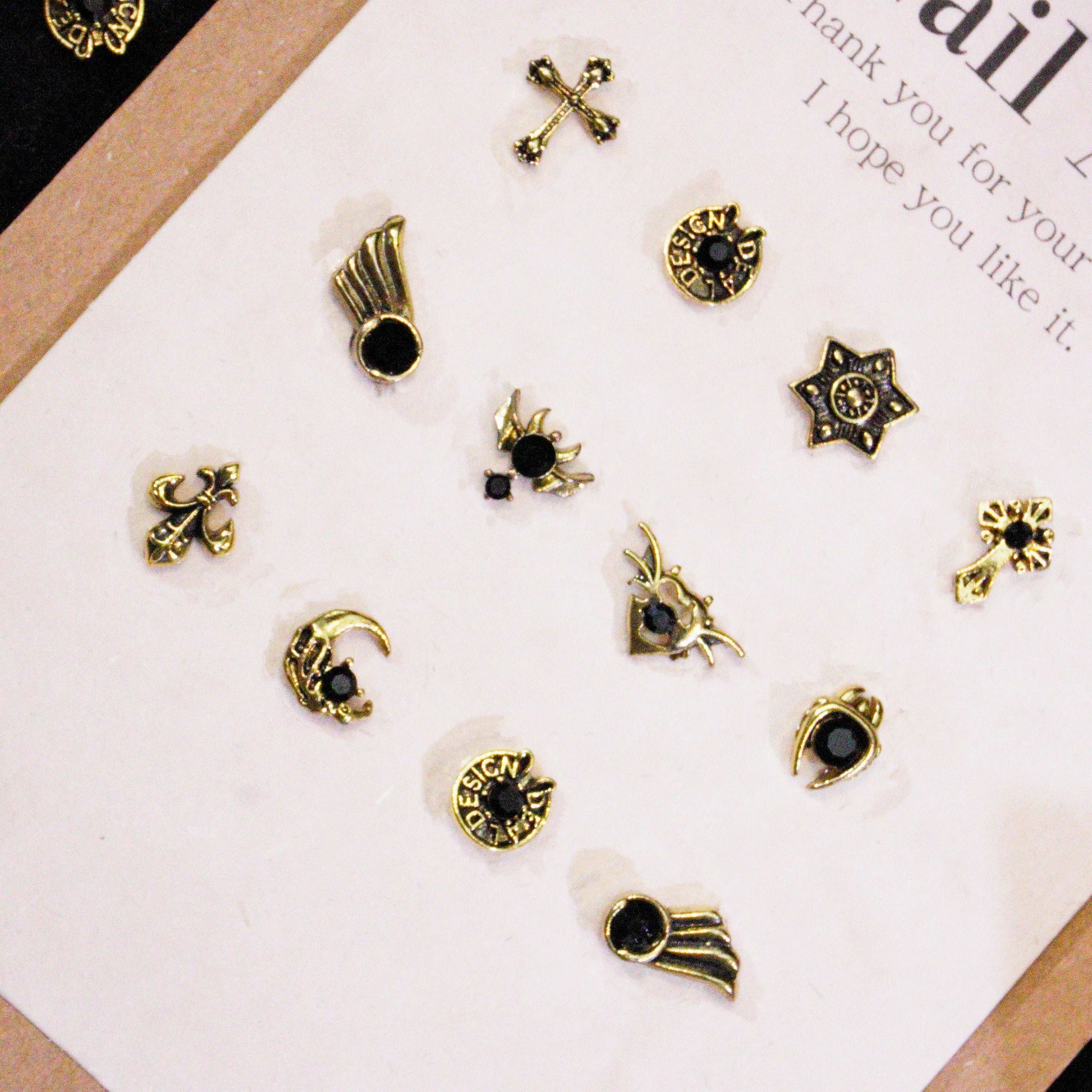 Golden Creed-Shine Shine DIY Metal  Nail Charms