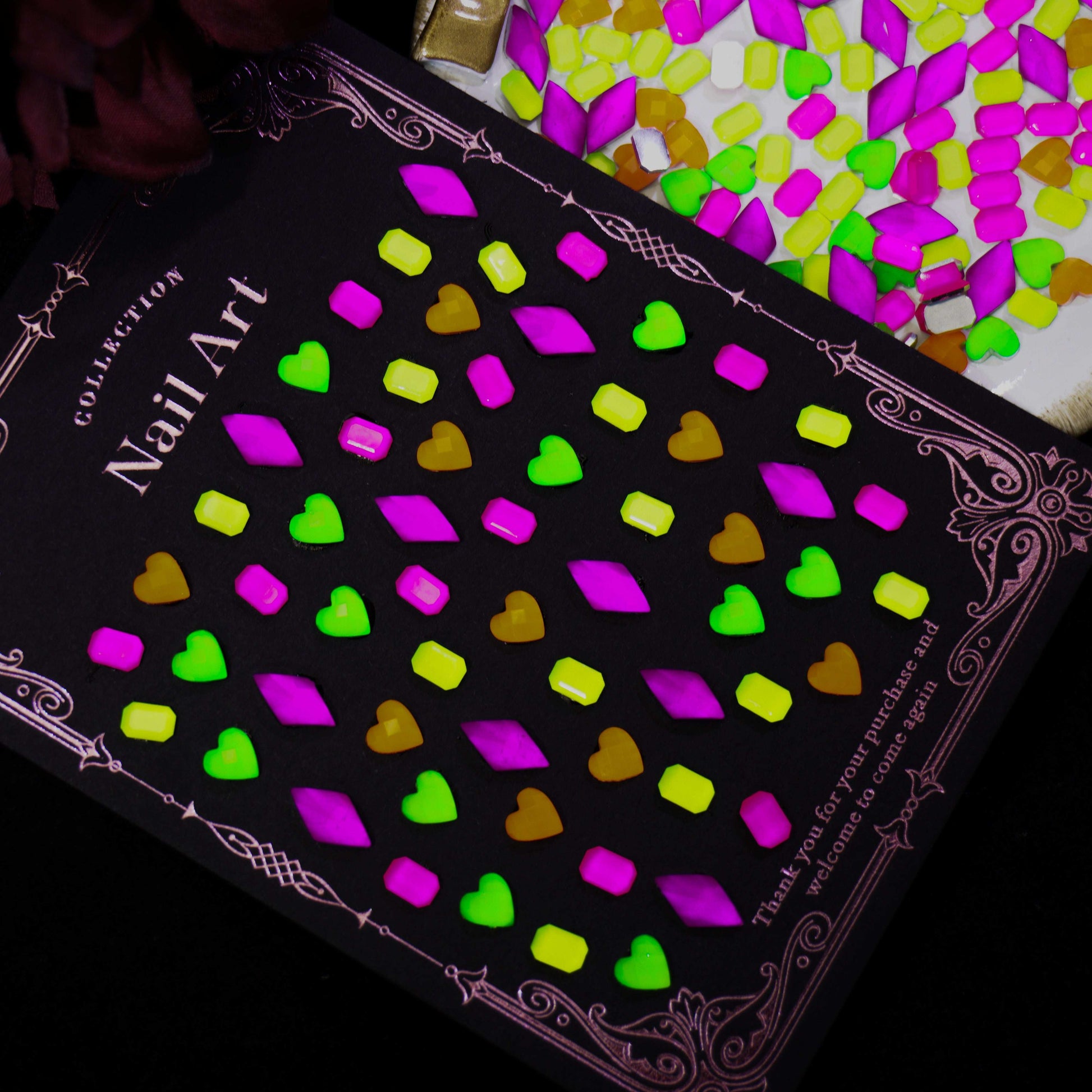 Neon Pixel-Shine Shine DIY Resin Nail Charms