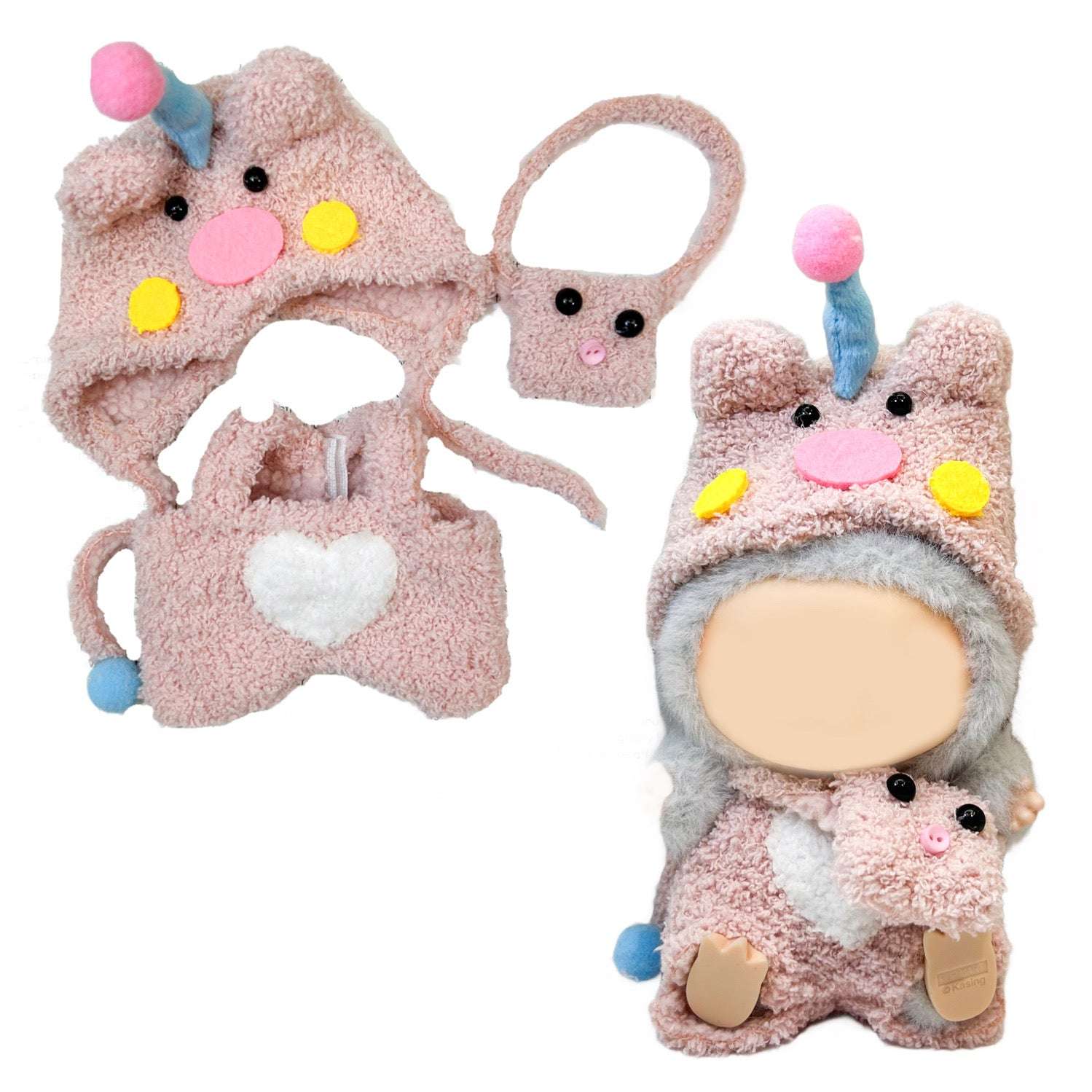 Krising Plush Set-for 17cm Dolls (Labubu-Optimized Fit)