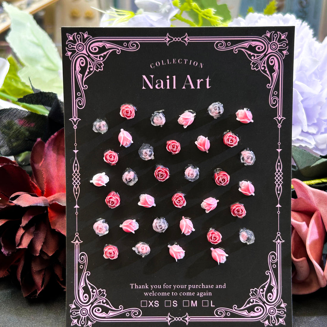 [NEW]Velvet Ink Rose-Shine Shine DIY Resin Nail Charms
