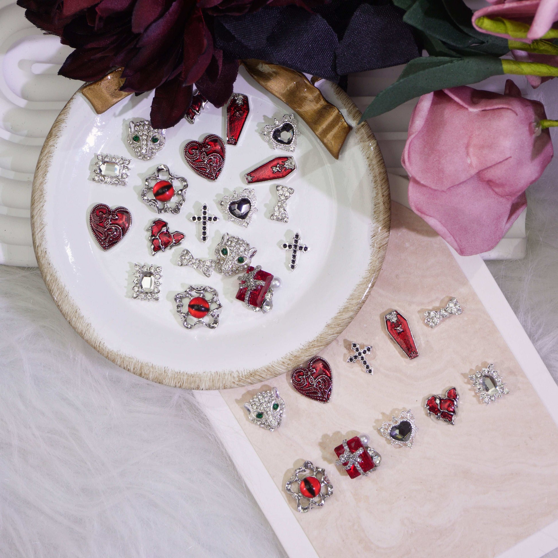 Crimson Panther-Shine Shine DIY Metal Nail Charms