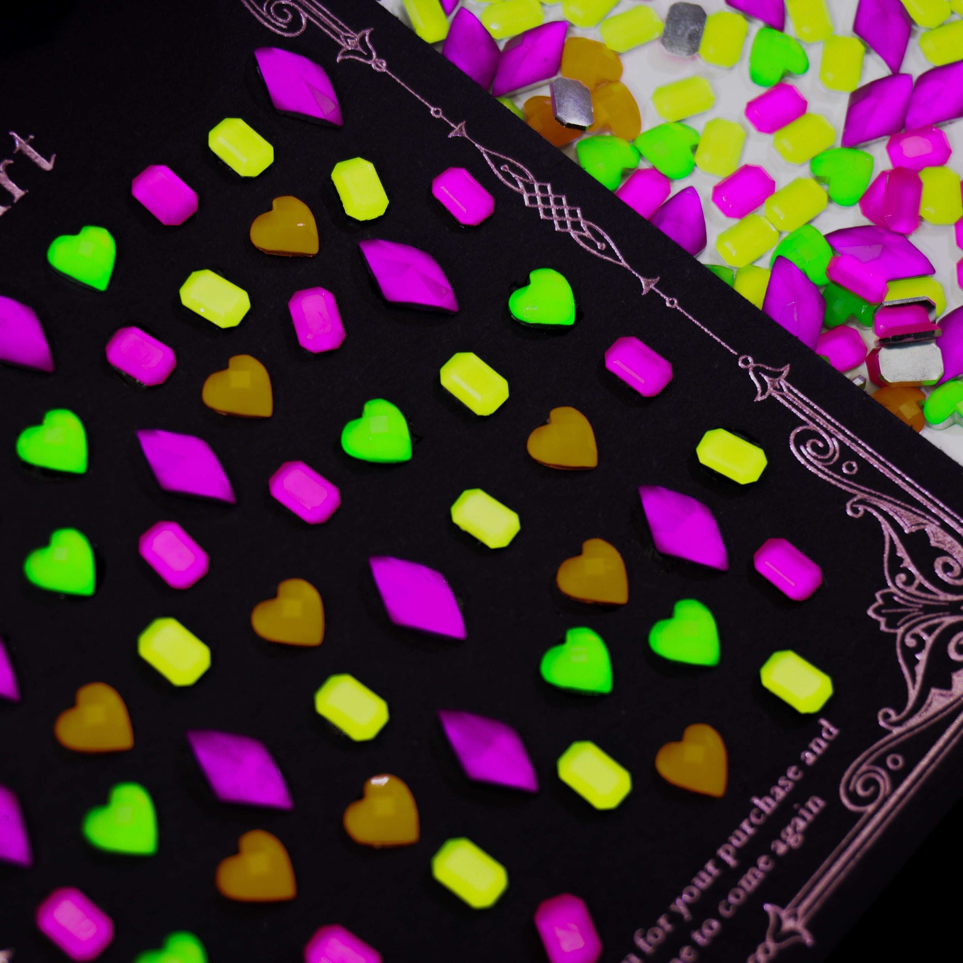 Neon Pixel-Shine Shine DIY Resin Nail Charms