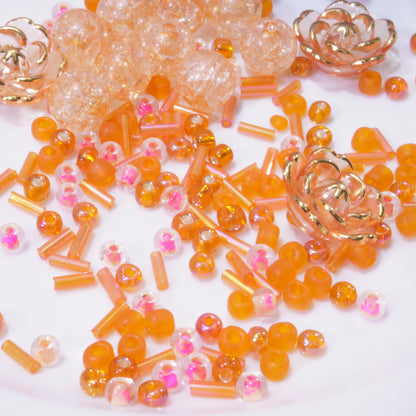 Tangerine Rose- Seed beads High quality mini beads - Shine Shine DIY