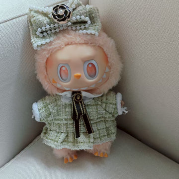[WY-43]Pearl Camellia Tweed set-for 17cm Dolls (Labubu-Optimized Fit）