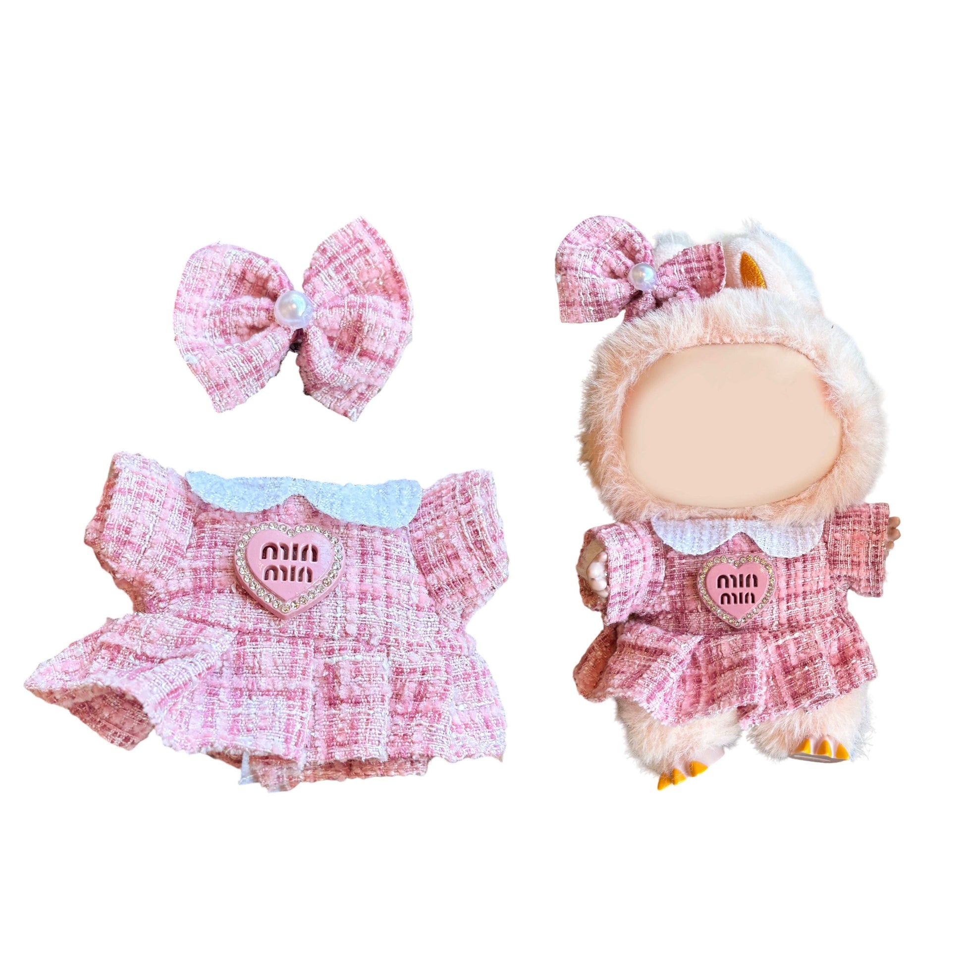 Mimi's Tweed Delight set-for 17cm Dolls (Labubu-Optimized Fit)