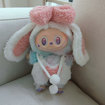[WY-41]Fluffy Bunny Delight set-for 17cm Dolls (Labubu-Optimized Fit）