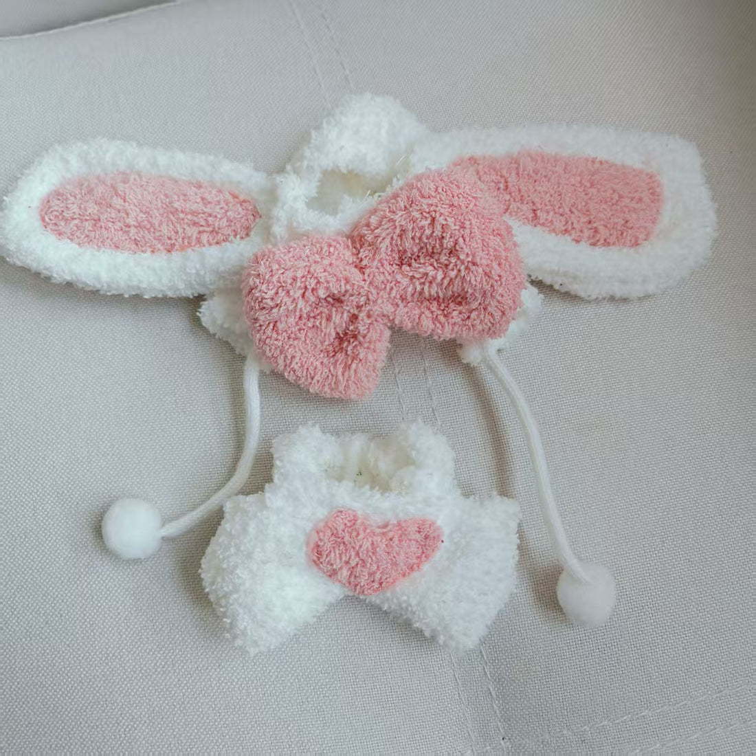 [WY-41]Fluffy Bunny Delight set-for 17cm Dolls (Labubu-Optimized Fit）